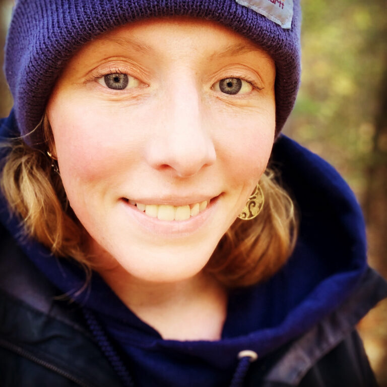 person outside face closeup