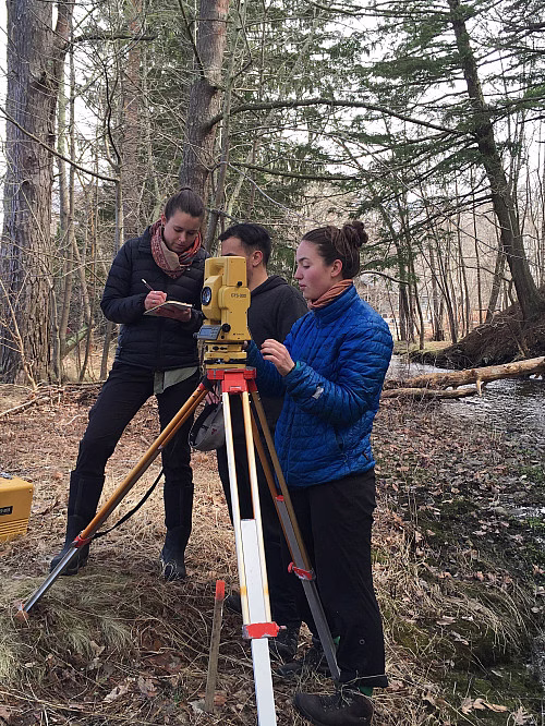 COA students (from left) Madison O'Brien ’22, Patricio Gallardo Garcia Freire ’18, and Sa...
