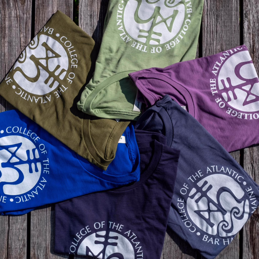 Colorful t-shirts with college logo